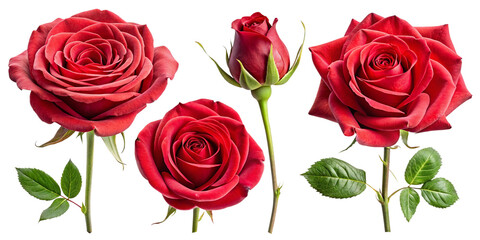 red roses isolated