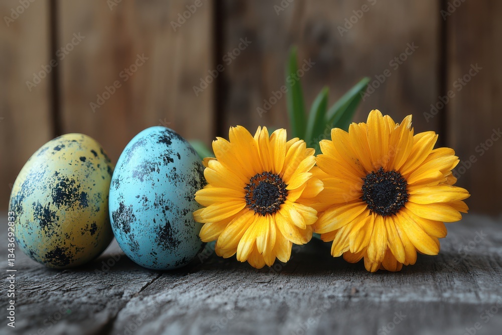 Poster easter chaos scene with apples and oranges scattered on a table, hinting at a festive and lively atm