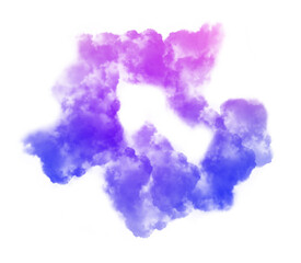 Gradient Clouds for Transparent Background Illustration