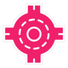 Vector Design Roundabout Icon Style