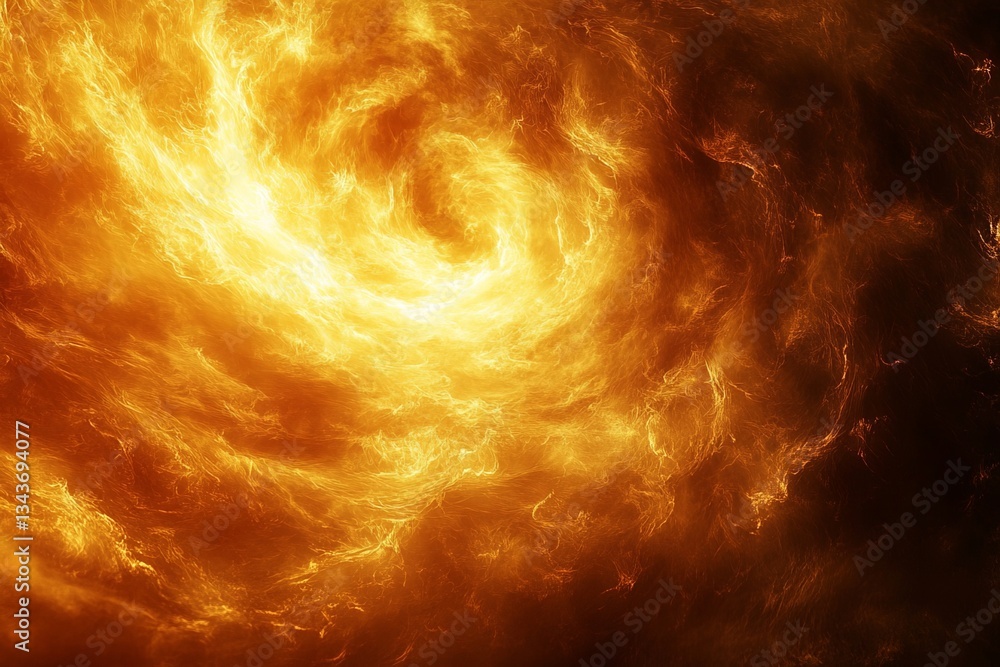 Aufkleber vivid swirling flames illuminate the dark background in a mesmerizing display of fiery energy and mo