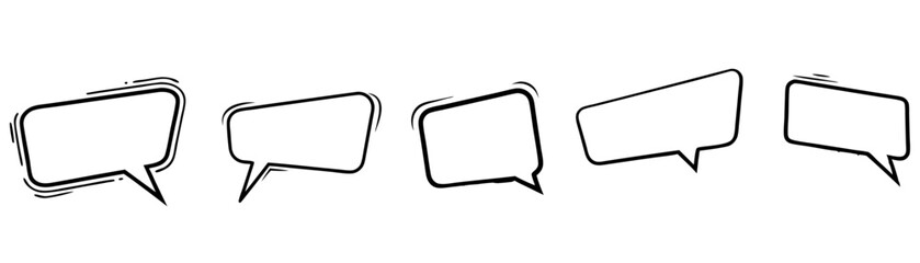 speech bubble set isolated vector