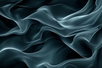 Obraz premium Gentle ripples of translucent fabric flowing gracefully under soft lighting in a serene atmosphere