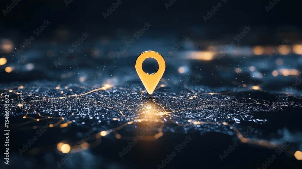Poster a representation of remote work opportunities using a location pin over a global digital network