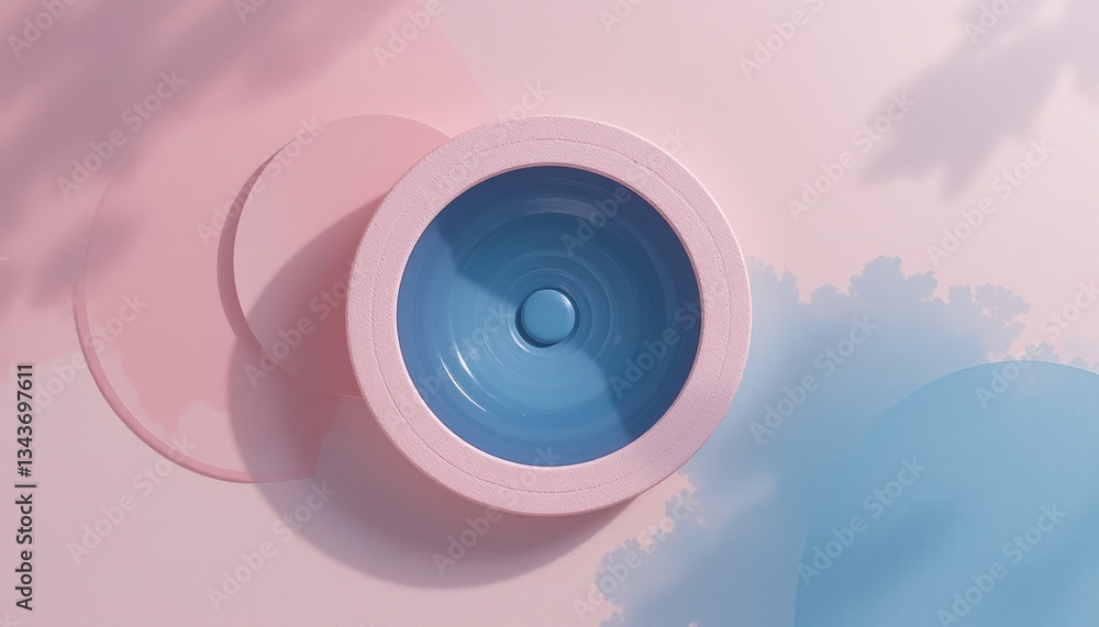 Poster colorful paint mixing action creative studio visual art bright and airy environment top-down view ab