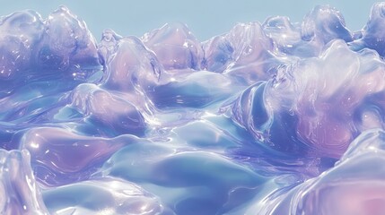 Ethereal Liquid Landscape: A Dreamlike Abstract Composition