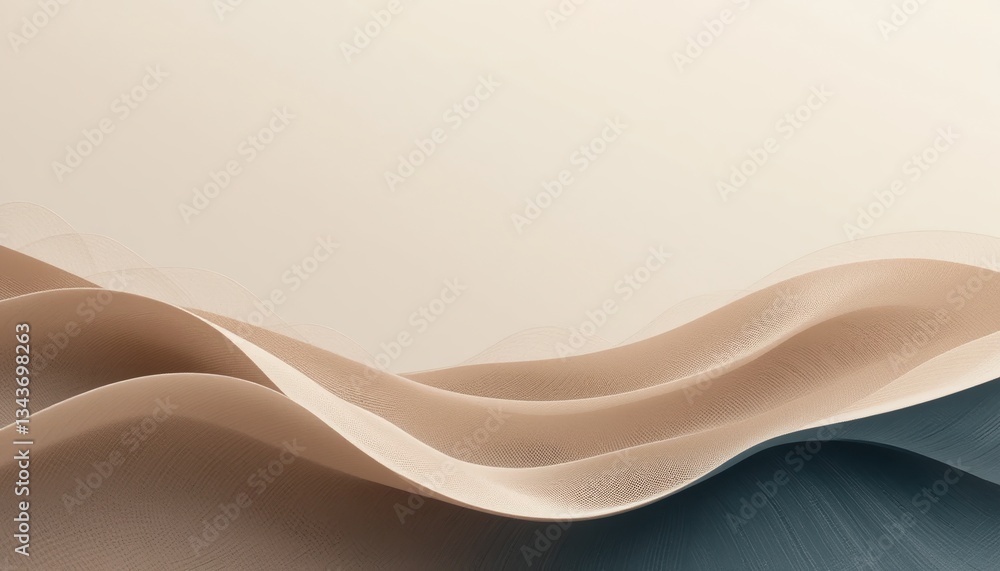 Poster flowing fabric patterns artistic studio abstract design minimalist environment close-up viewpoint te