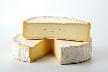 Creamy and flavorful cheese wedges stacked on a white surface ready for tasting during a gourmet food sampling event