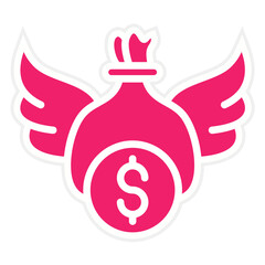 Financial Freedom Vector Design Icon Style