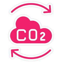 Carbon Footprint Vector Design Icon Style