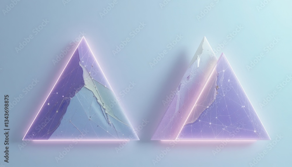 Aufkleber dynamic geometric action abstract studio digital art minimalist environment front view conceptual ae