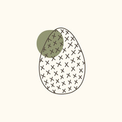 Easter egg icon. Illustration of Spring or Easter. Perfect for banner, postcard, poster, party and other decorations.