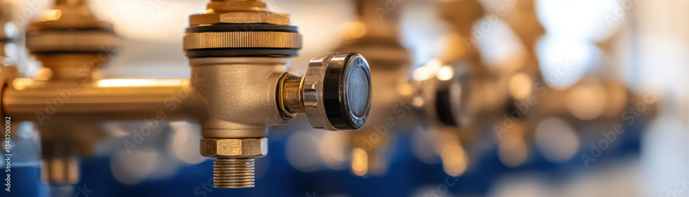 Poster close up of valve showcasing intricate details and pressure release mechanism, highlighting craftsma