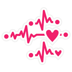Heartbeat Vector Design Icon Style