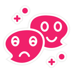 Chat Emoticons Vector Design Icon Style