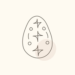 Easter egg icon. Illustration of Spring or Easter. Perfect for banner, postcard, poster, party and other decorations.