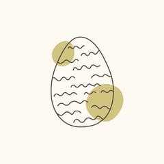 Easter egg icon. Illustration of Spring or Easter. Perfect for banner, postcard, poster, party and other decorations.