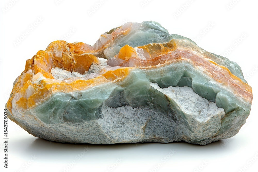 Aufkleber beautiful multicolored quartz crystal formation showcasing vibrant hues and intricate patterns in na