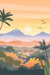 Diverse cultural landscapes showcasing harmony between nature and human life across continents