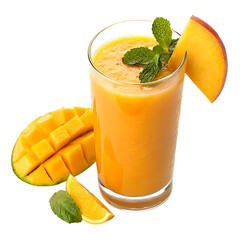 Mango juice on transparent background-2