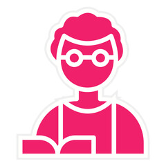 Vector Design Professor Icon Style
