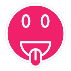 Vector Design Tongue Out Icon Style