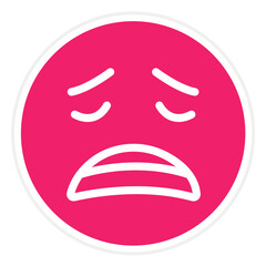 Vector Design Disappointed Icon Style