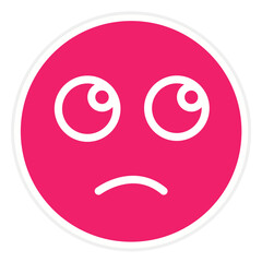 Vector Design Rolling Eyes Icon Style