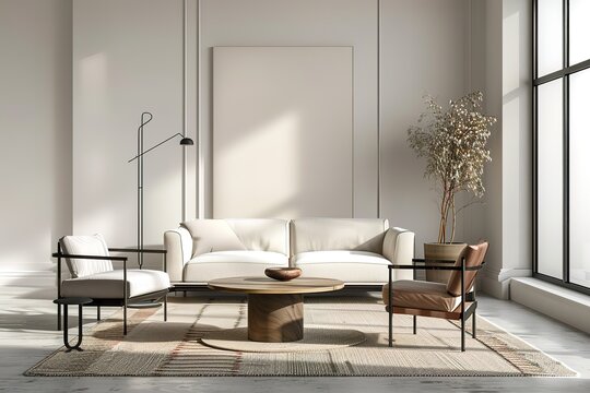 living room interior with modern furnitures