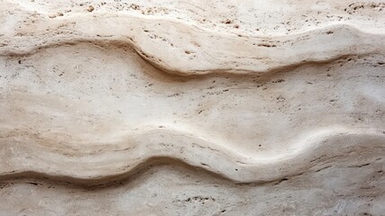 Obraz premium Beige Textured Wall with Undulating Wave Pattern