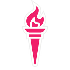 Vector Design Torch Icon Style