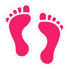 Vector Design Footprint Icon Style