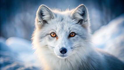 Arctic Fox Macro Portrait: Stunning Close-up of a White Fox in the Arctic