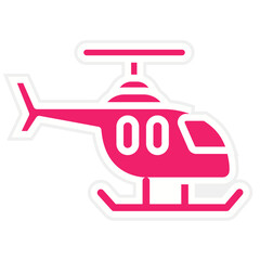 Vector Design Helicopter Icon Style