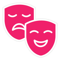 Vector Design Drama Icon Style