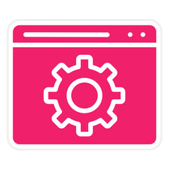 Vector Design Browser Setting Icon Style