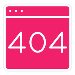 Vector Design 404 Error Icon Style