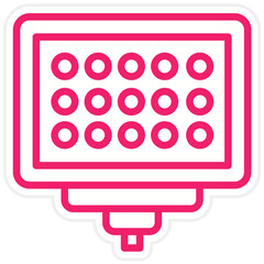 Vector Design Led Camera Icon Style