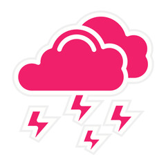 Vector Design Thunder Icon Style