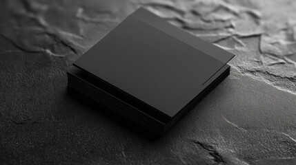 mockup display business black card realistic