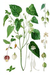 Illustration depicting various parts of the Calypso plant arranged for educational purposes