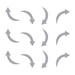 set of curve arrows