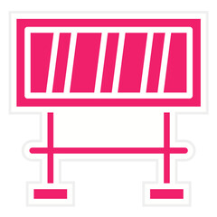 Vector Design Road Barrier Icon Style