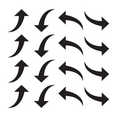 set of curve arrows