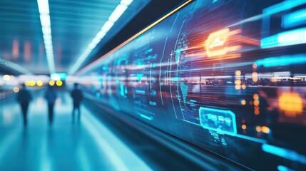 Bustling Train Station Filled with Travelers and Commuters Amidst a Dynamic Urban Environment Capturing the Essence of Daily Life and Movement