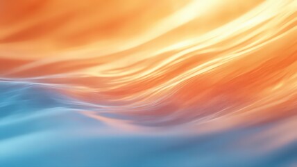 Obraz premium Abstract Orange and Blue Flowing Wave Background