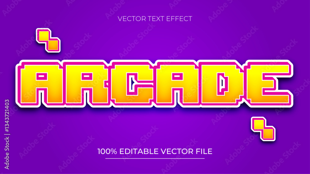 Poster Editable Pixelate Font Typography Template Text Effect Style With Neon Color