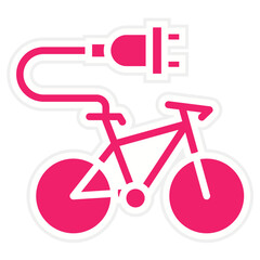 Vector Design Electric Bicycle Icon Style