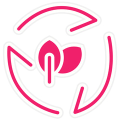 Obraz premium Vector Design Leaf Recycle Icon Style