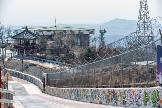 DMZ near Third Infiltration Tunnel in Korean Demilitarized Zone that separates North and South Korea in Paju, South Korea